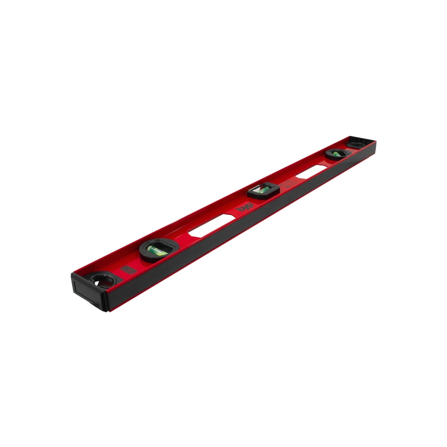 Nivel de burbuja byp rojo y negro de aluminio 24 pulgadas con 3 viales de burbuja