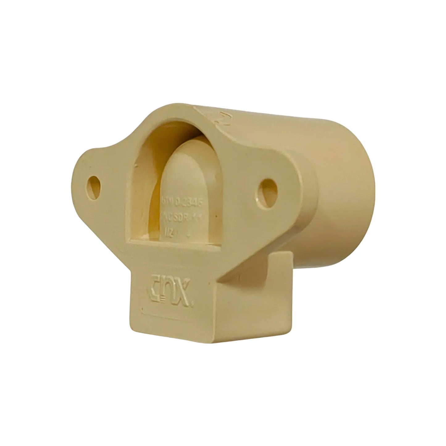 Tapón de prueba CPVC beige CNX 1/2 pulgada con orejetas de montaje para sistemas de drenaje