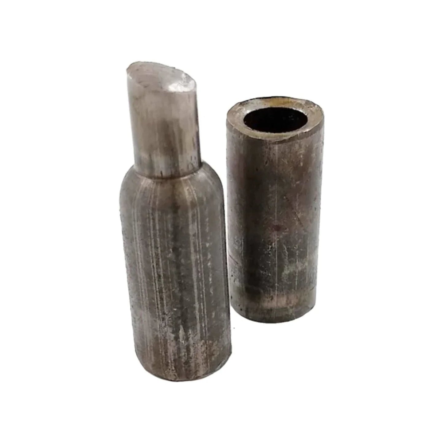 Bisagra tubular forjada 5/8" de metal, con perno y casquillo, para puertas y herrería.