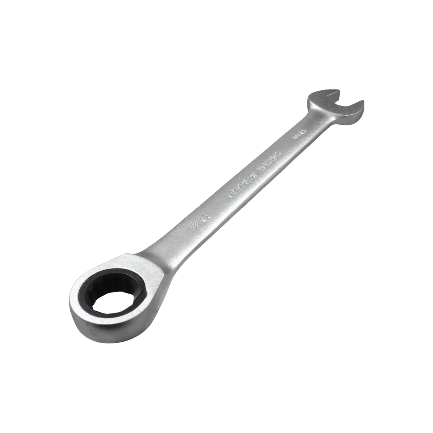 Llave combinada de matraca 17mm, cromo vanadio, para mecánica
