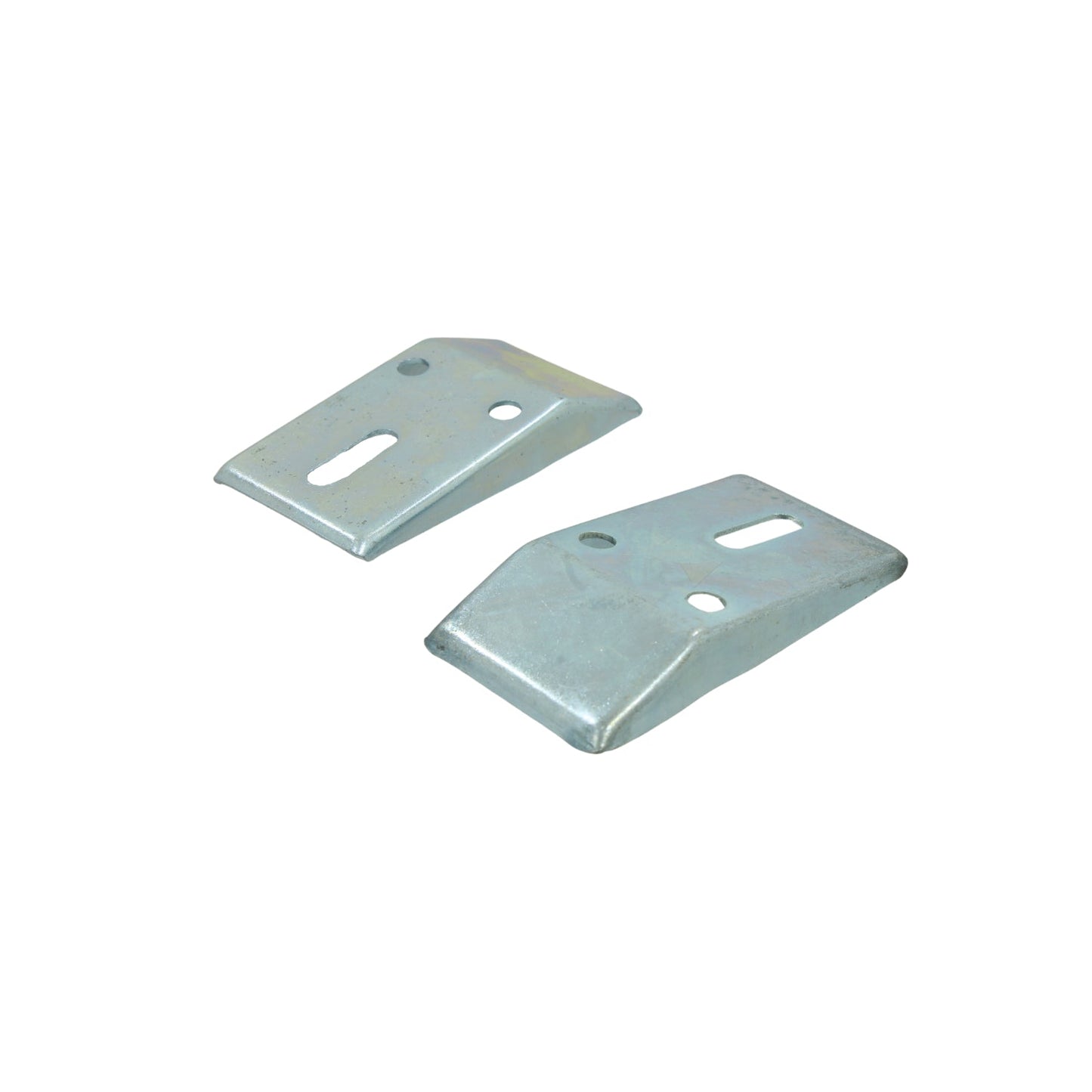 Soportes angulados de metal galvanizado para montaje, 2 piezas con ranuras y orificios de fijación