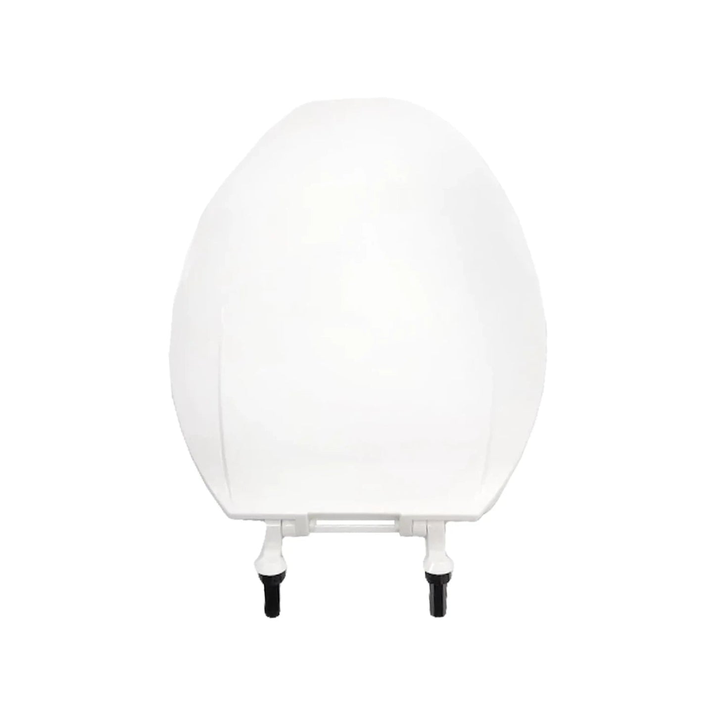 Asiento para baño blanco ovalado de plástico resistente para inodoro estándar