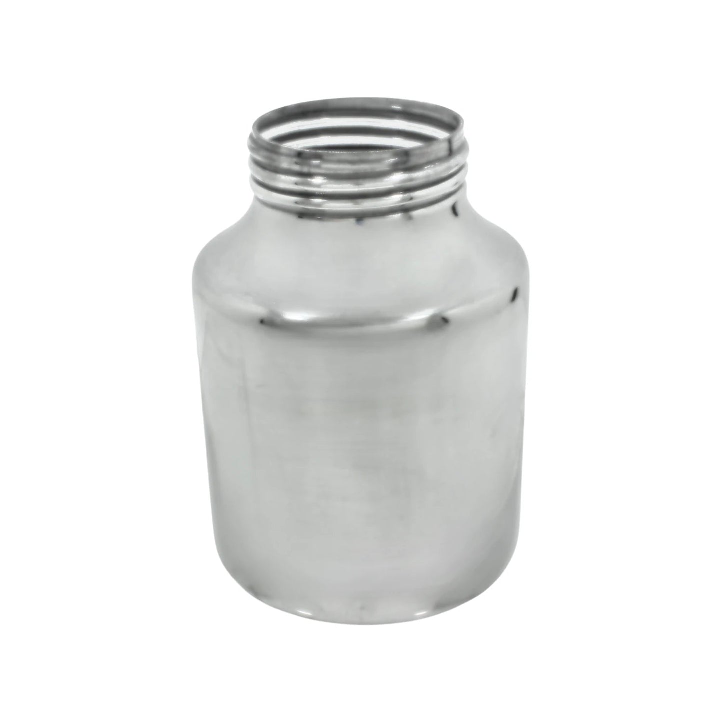 Vaso de aluminio plateado con rosca, repuesto para pistola de pintar, accesorio de pulverización.