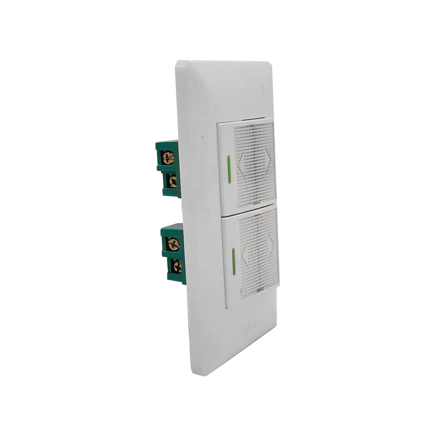 Placa 1 apagador/1 apagador escalera blanca Solaris 2WB2 ultra