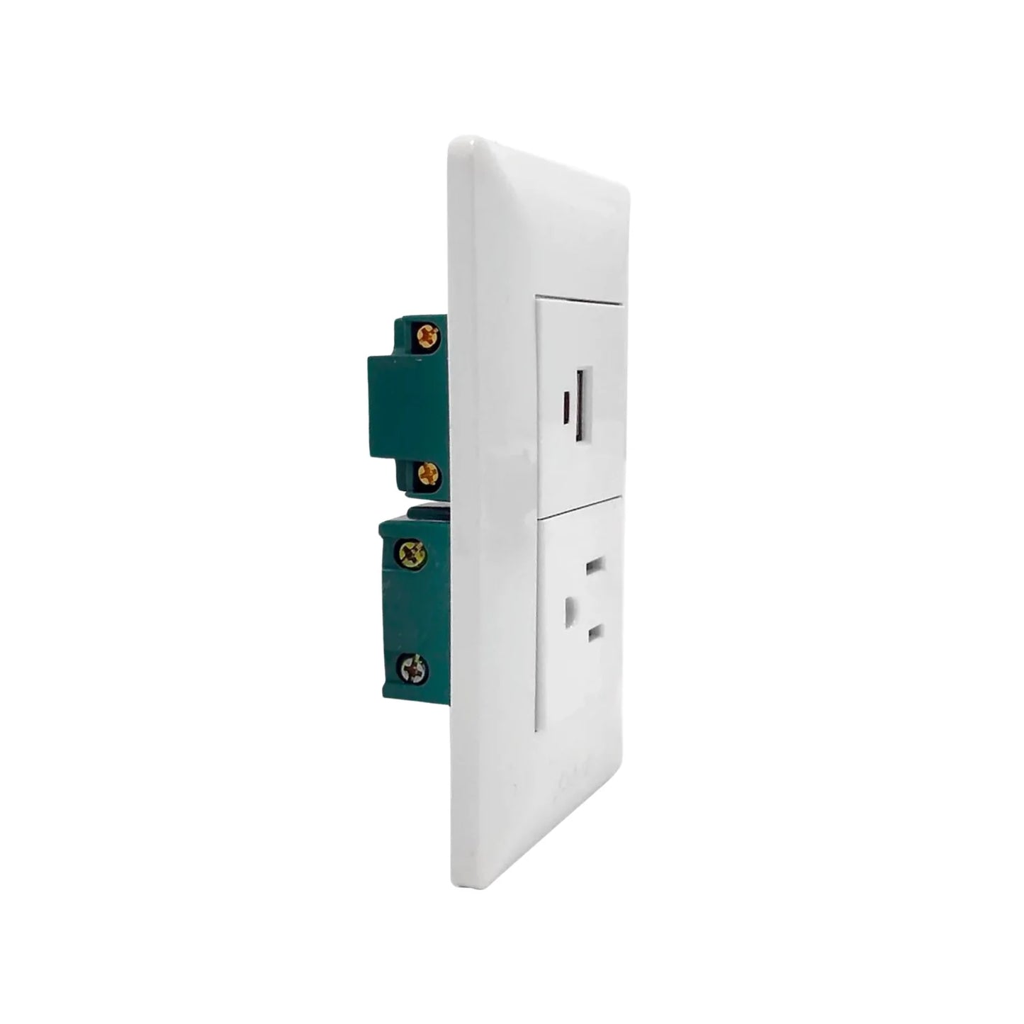 Placa 1 contacto/1 USB blanca Solaris WB-61USB ultra