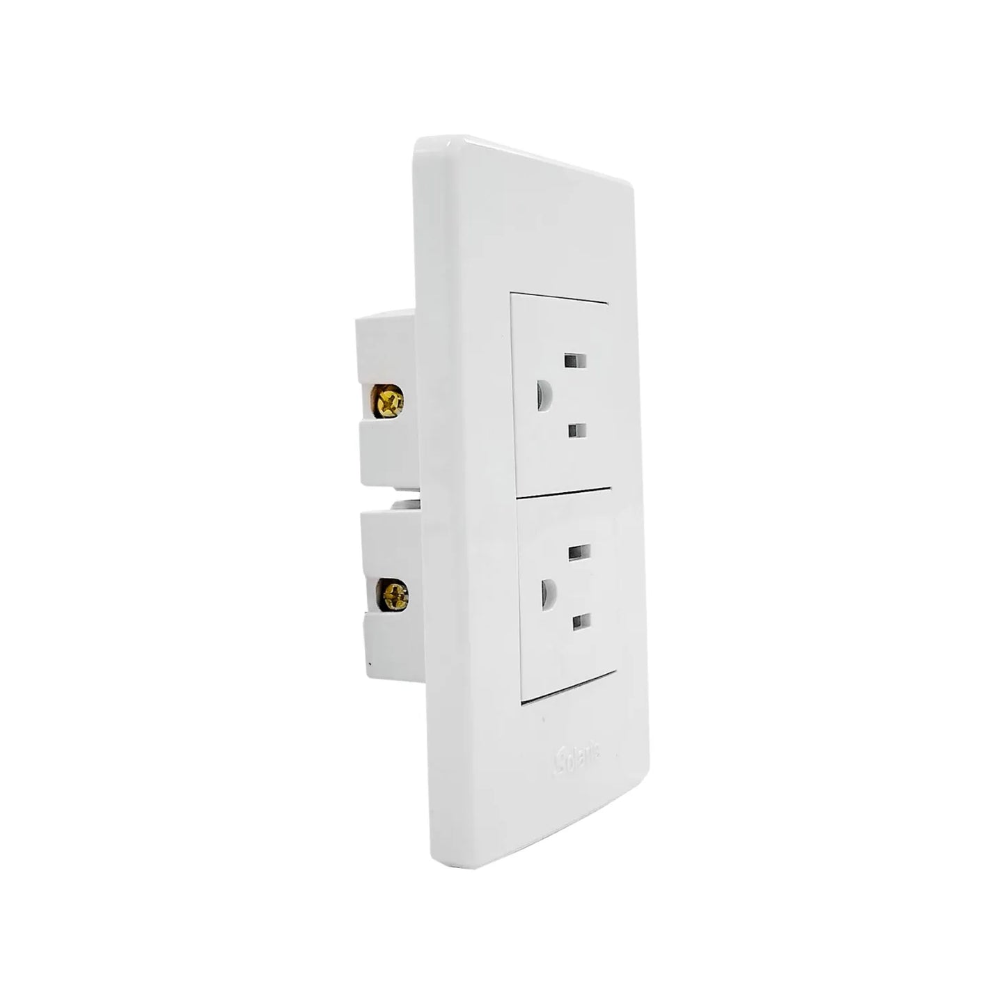 Placa 2 contactos blanca Solaris 8661BC