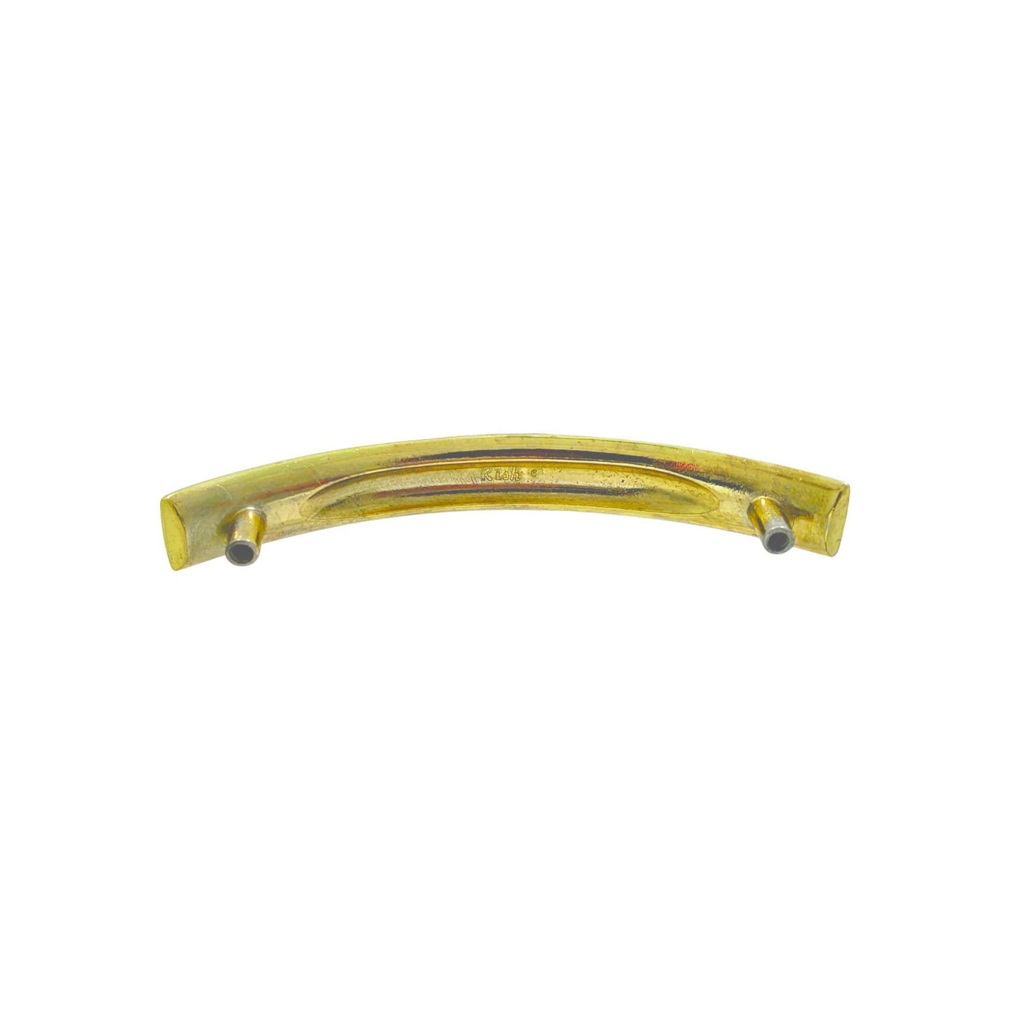Jaladera curva de latón brillante Rish Galaxia de 96mm para gabinetes