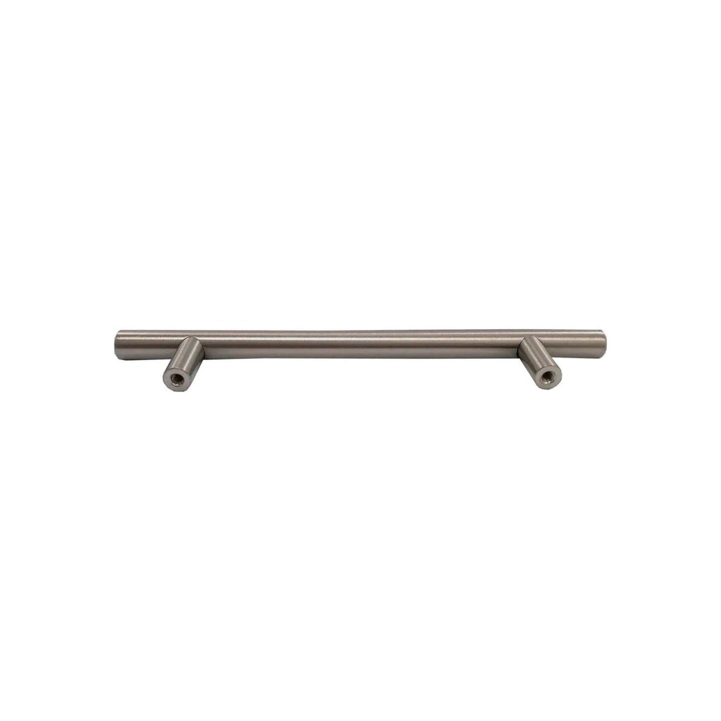 Jaladera barra níquel satinado cepillado 128mm para cocina y muebles