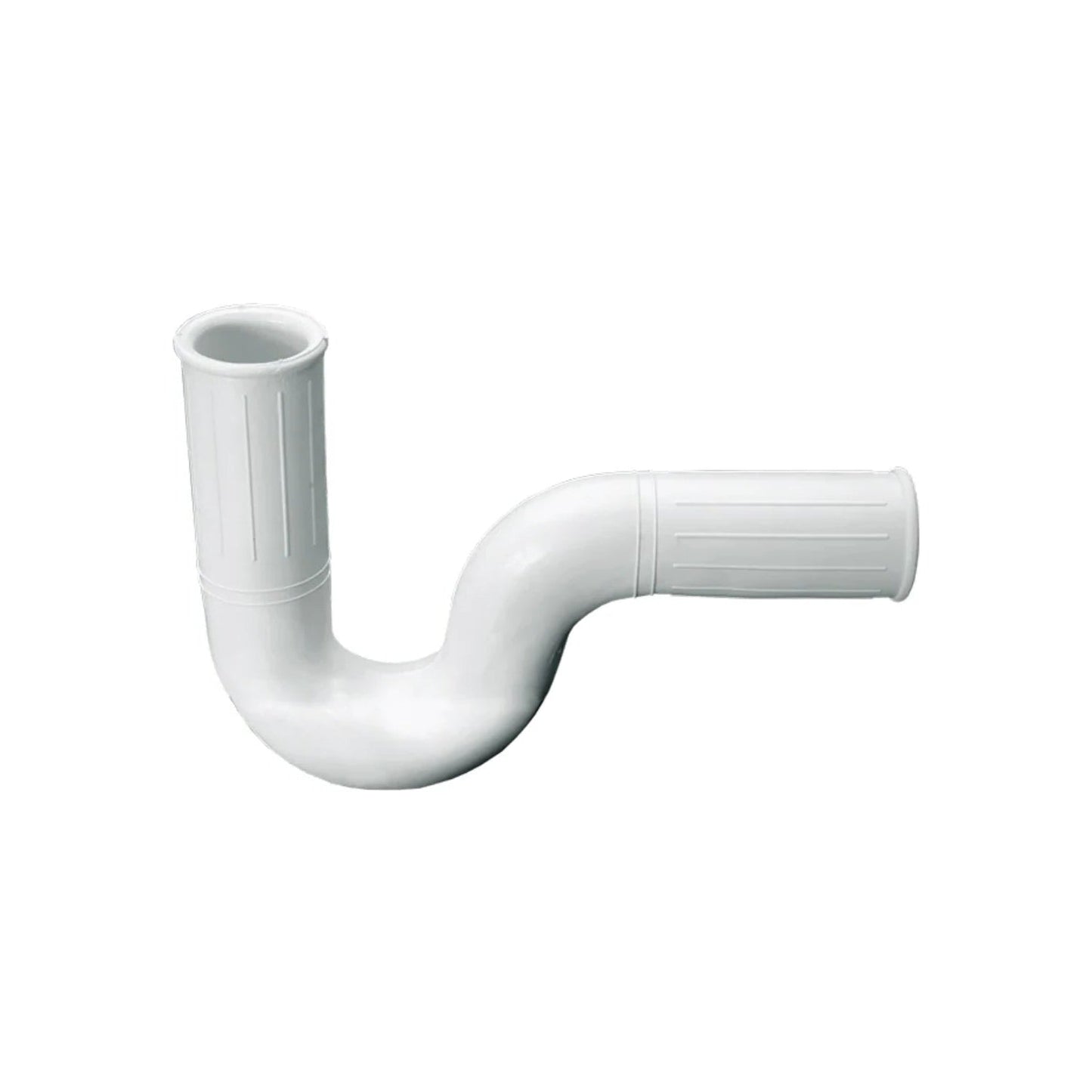 Cespol para lavabo PVC flexible blanco, trampa sifón de desagüe de fontanería