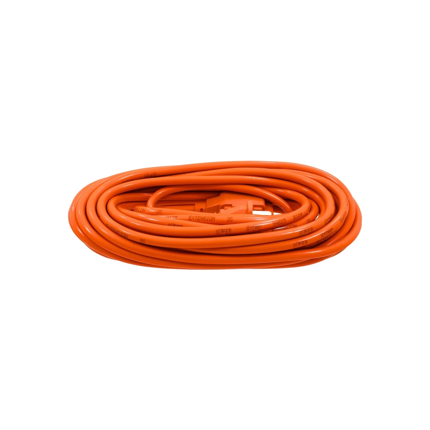 Extensión eléctrica uso rudo naranja, cable 2C enrollado, modelo SA605 SUPER, para trabajo pesado