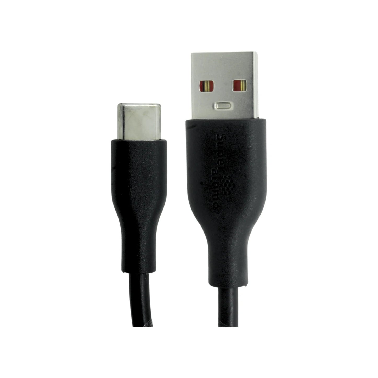 Cable de carga y datos USB-A a Tipo C negro Super átomo