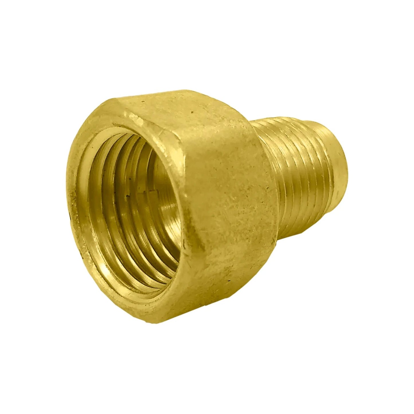 Niple campana de latón, adaptador reductor roscado 3/8" a 1/2" para tuberías