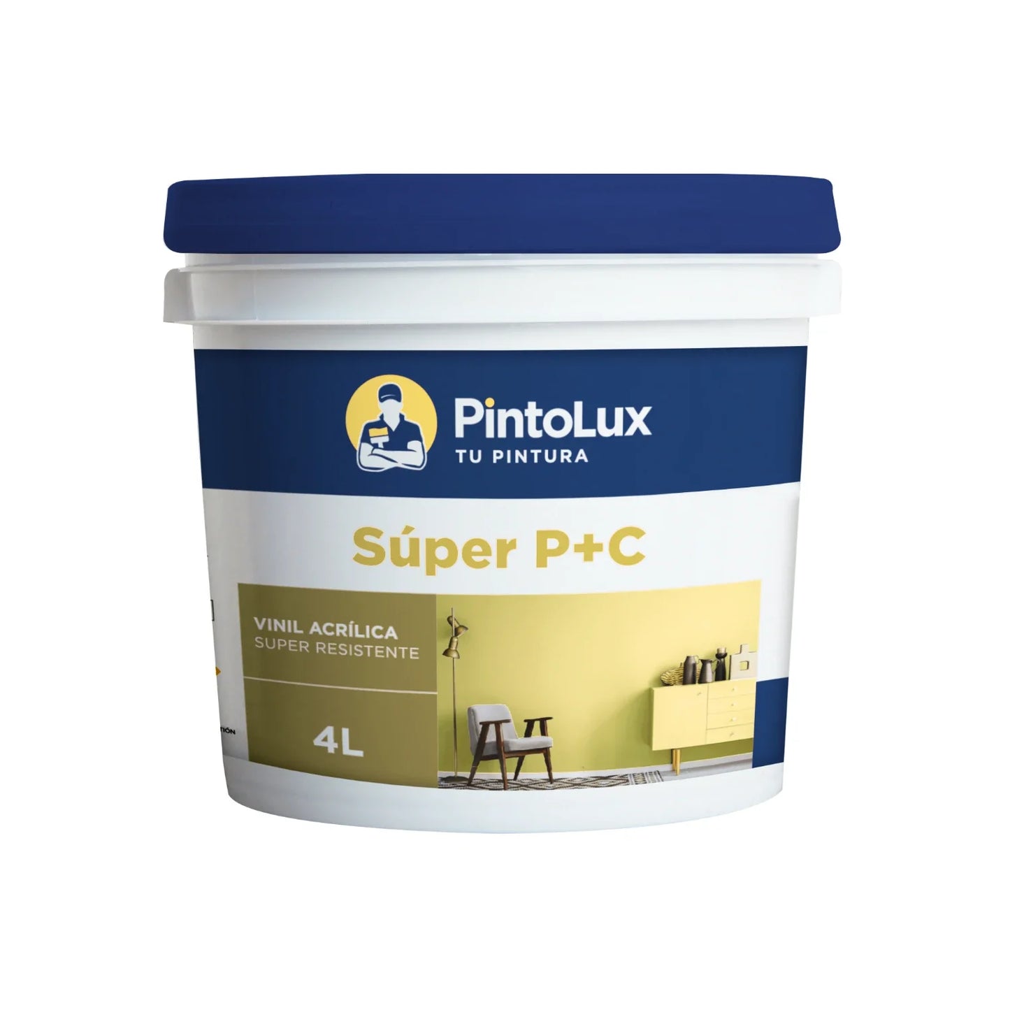 Pintura vinílica marfil 4 l súper PYC Pintolux 807-4