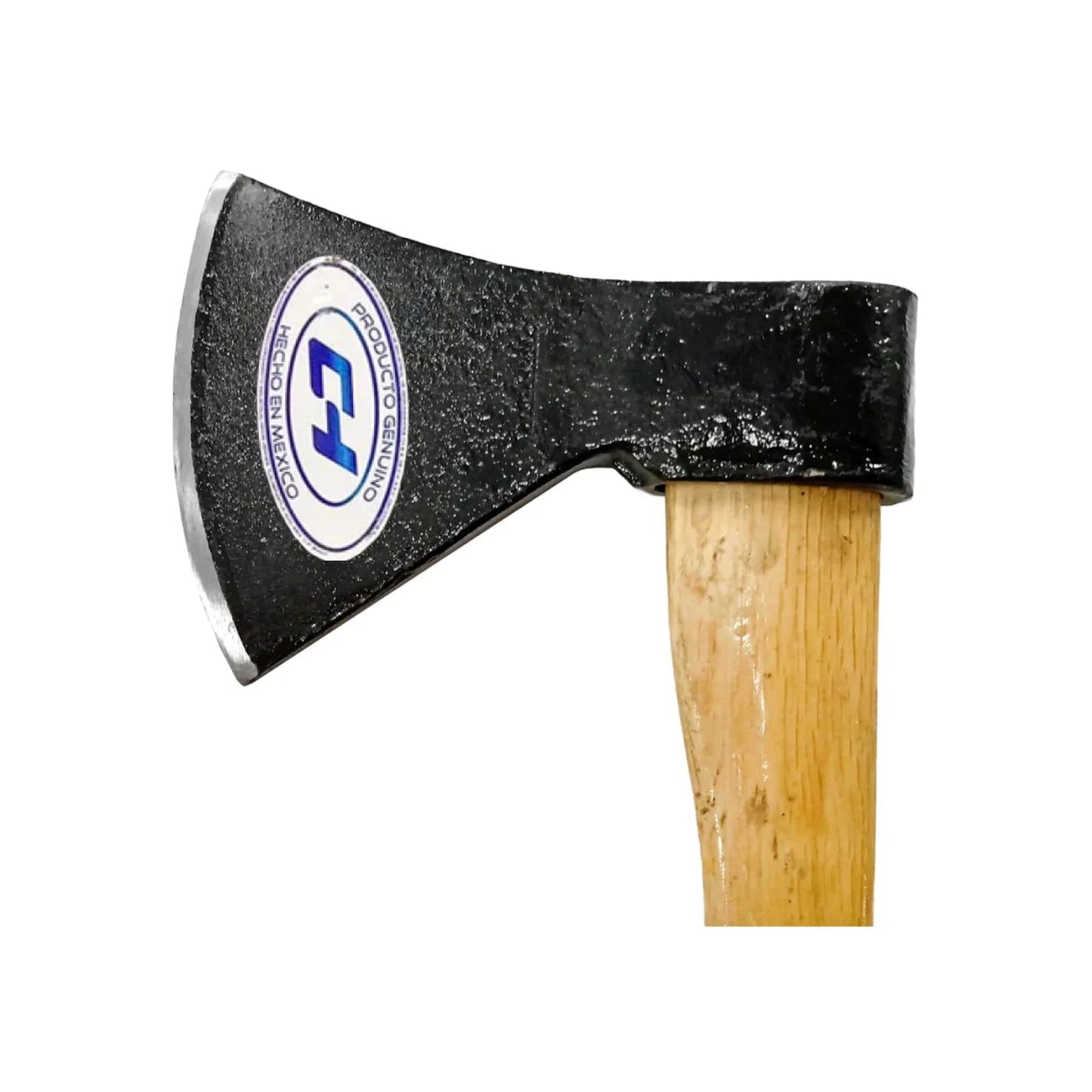 Hacha CH de 4 libras con cabeza negra y mango de madera resistente.