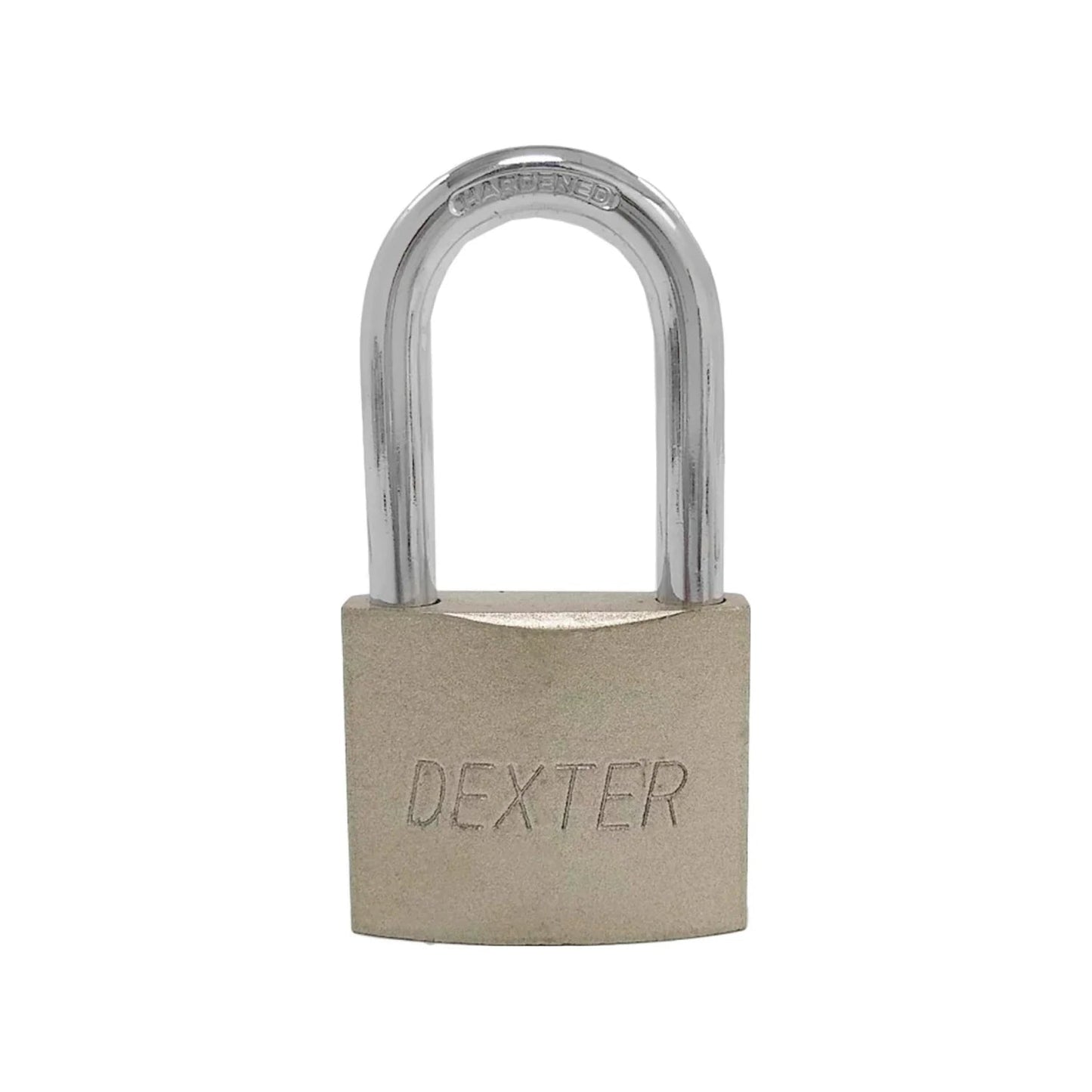 Candado de seguridad Dexter 50mm de metal plateado con grillete endurecido para exteriores