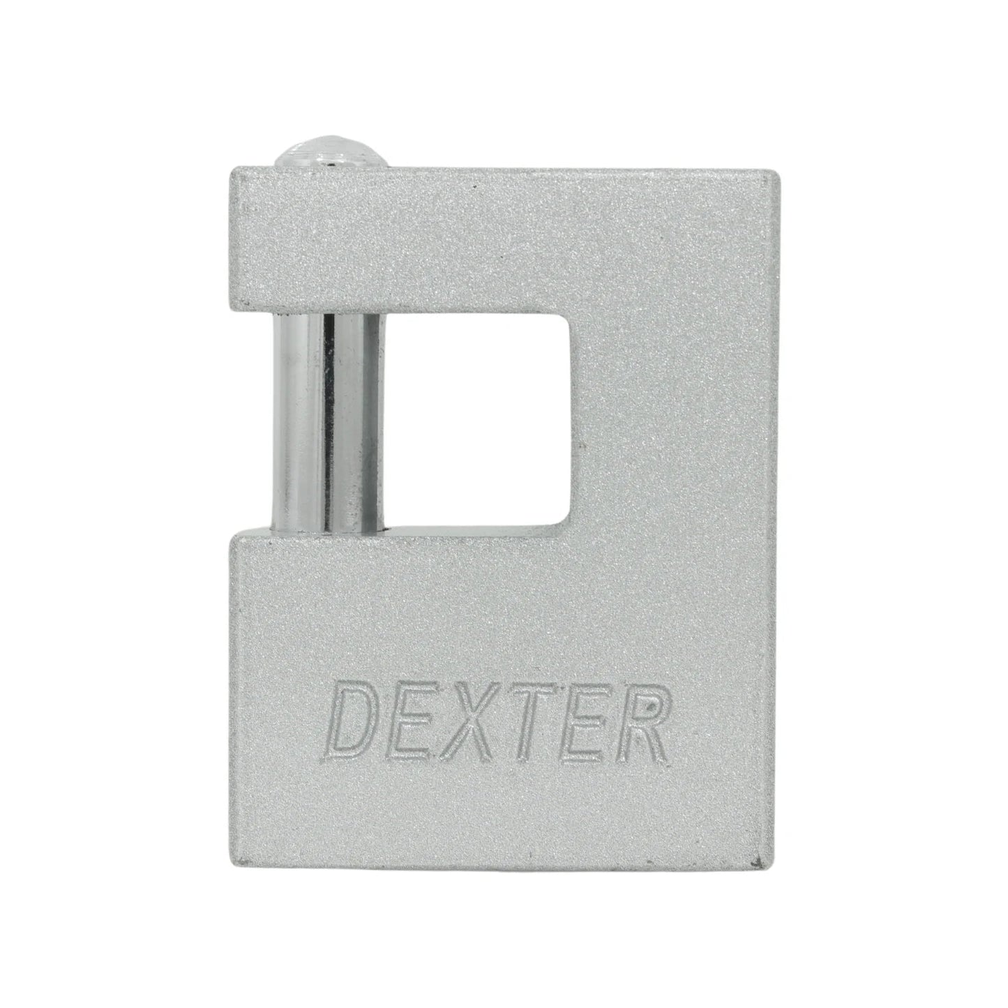 Candado de seguridad Dexter rectangular 70mm plateado para cortinas