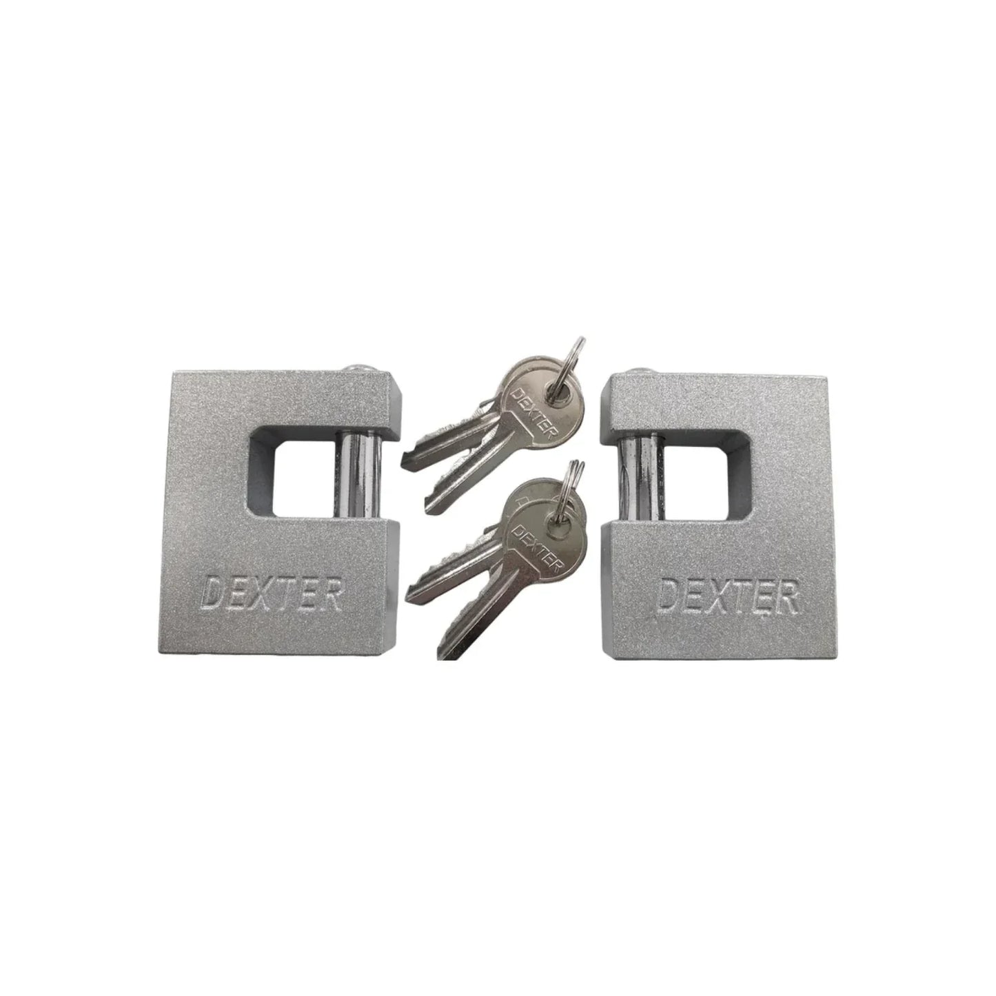 Candado 70 mm para cortina plata 2 piezas Dexter 16933