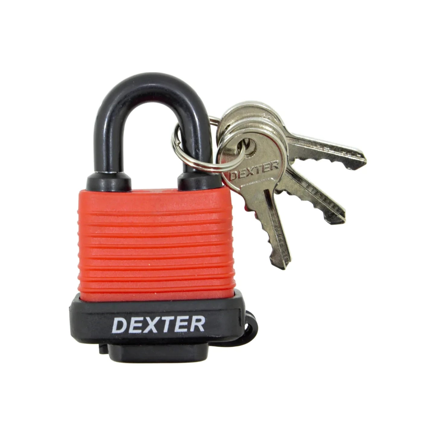 Candado 30 mm rojo contra agua Dexter 6947