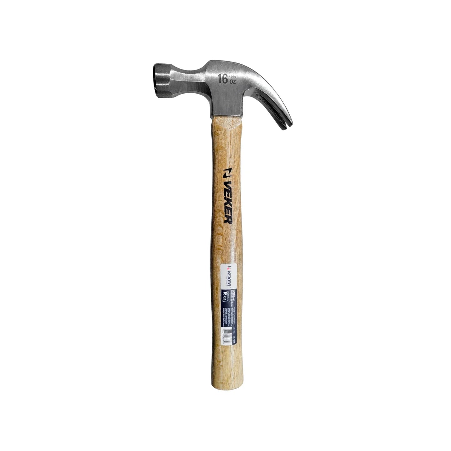 Martillo 16 oz curvo cabo de madera Veker 12310