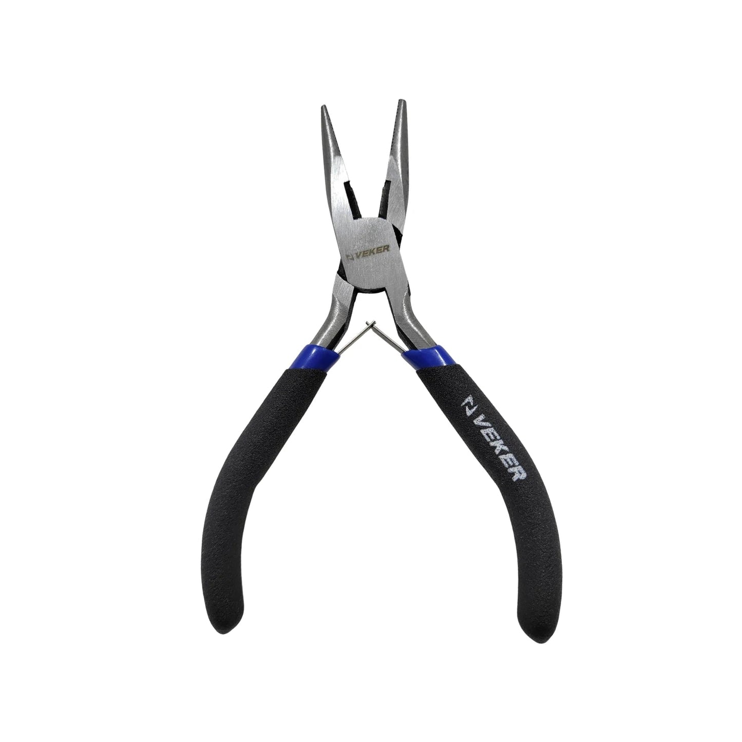 Pinza de punta y corte mini VEKER 5 pulgadas con mangos ergonómicos azules y negros