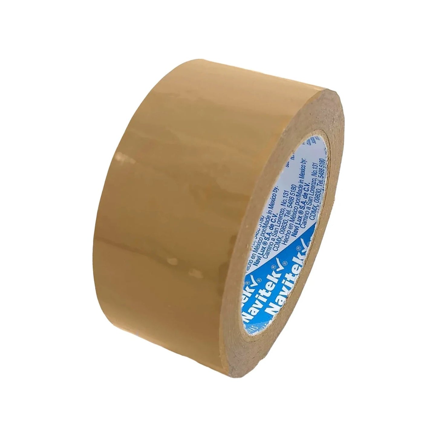 Rollo de cinta adhesiva de embalaje Navitek, color canela para sellado de cajas y paquetes
