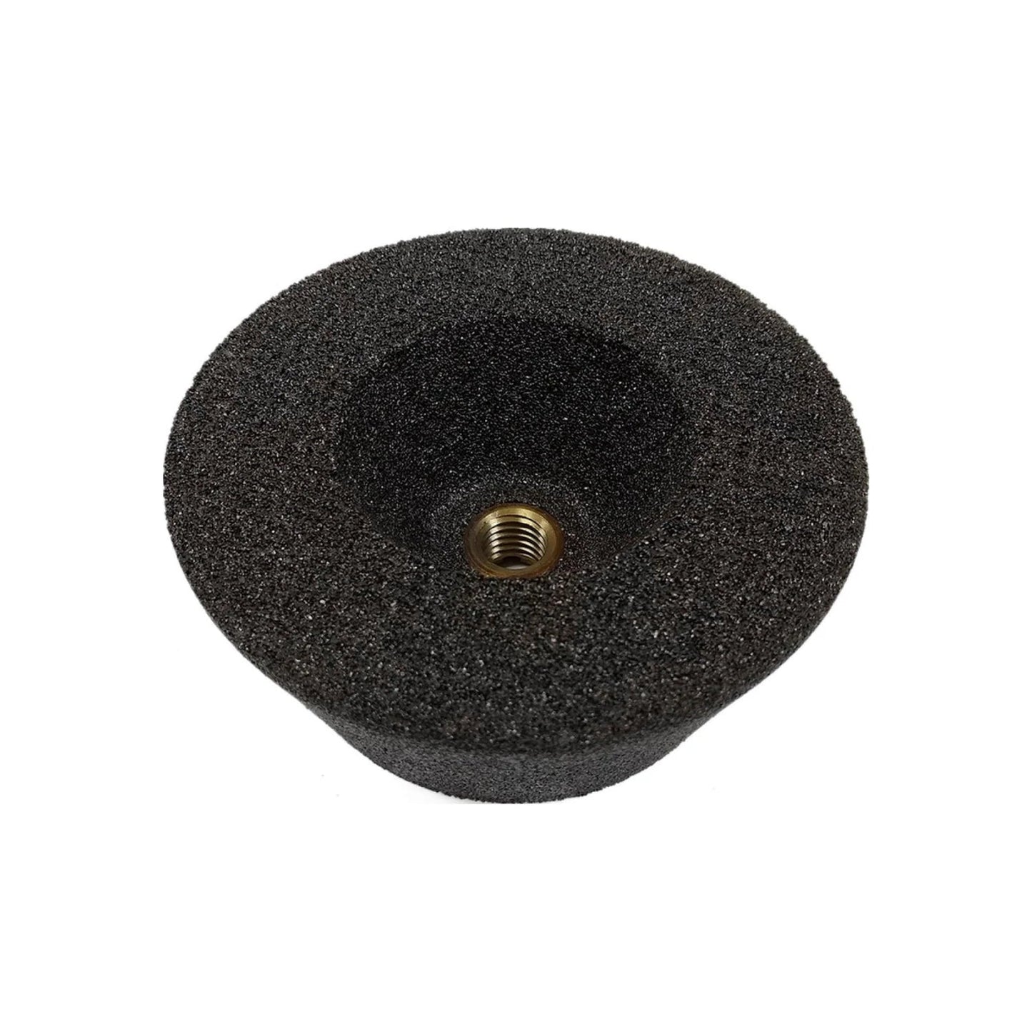 Esmeril de copa abrasivo negro para desbaste de concreto, grano 60, con rosca de montaje
