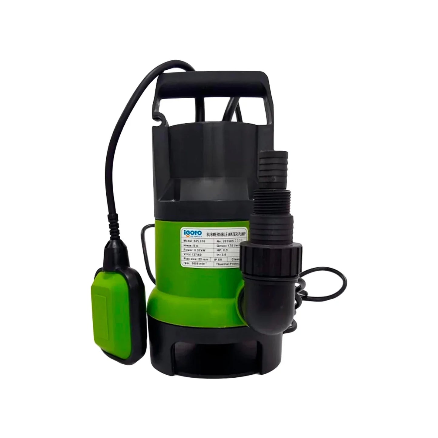 Bomba sumergible 1/2 HP Igoto SPL370 plástico