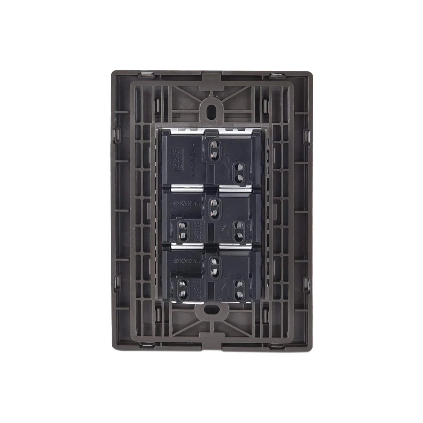Placa 3 apagadores escalera inoxidable oxford Igoto INOX2021
