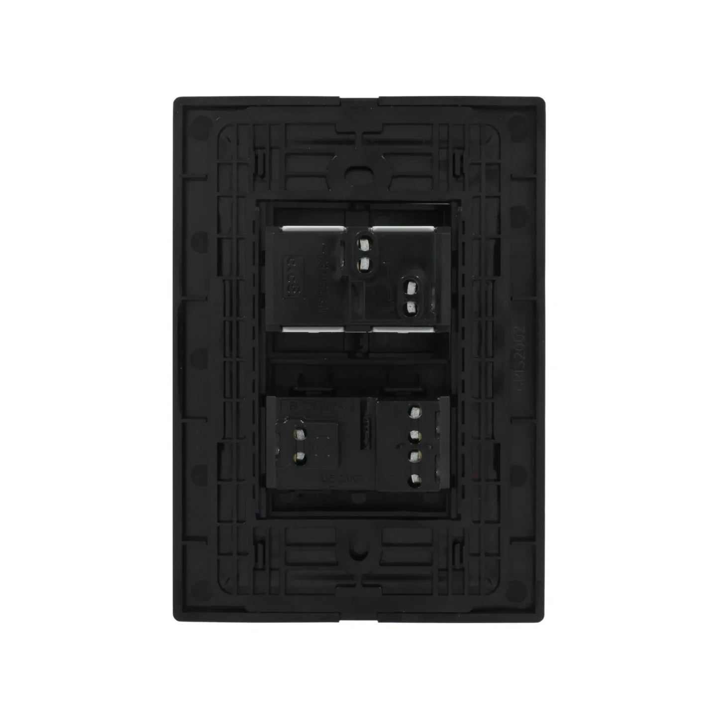 Placa 1 apagador/1 contacto crystal Igoto CRIS2002