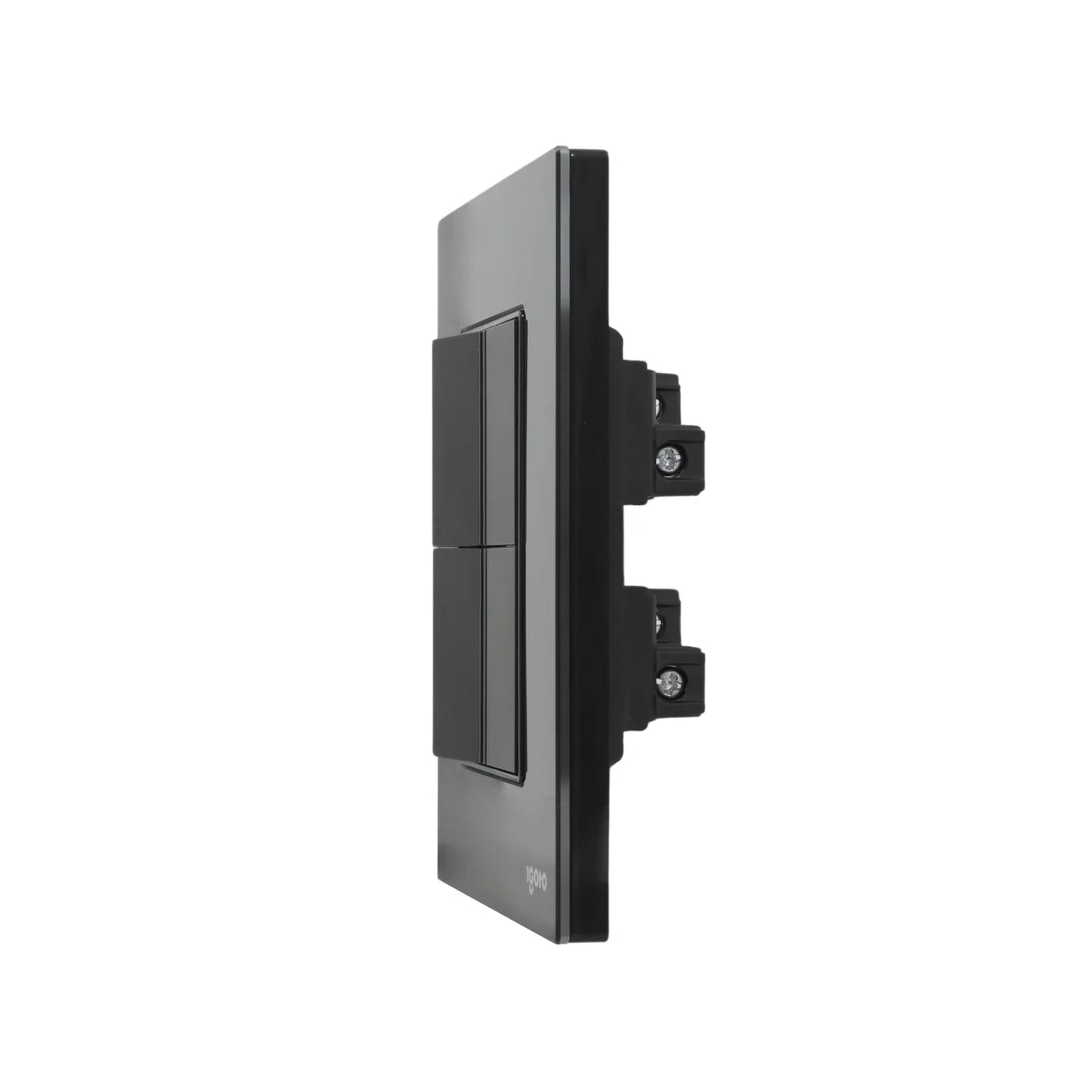 Placa 2 apagadores escalera crystal Igoto CRIS2014