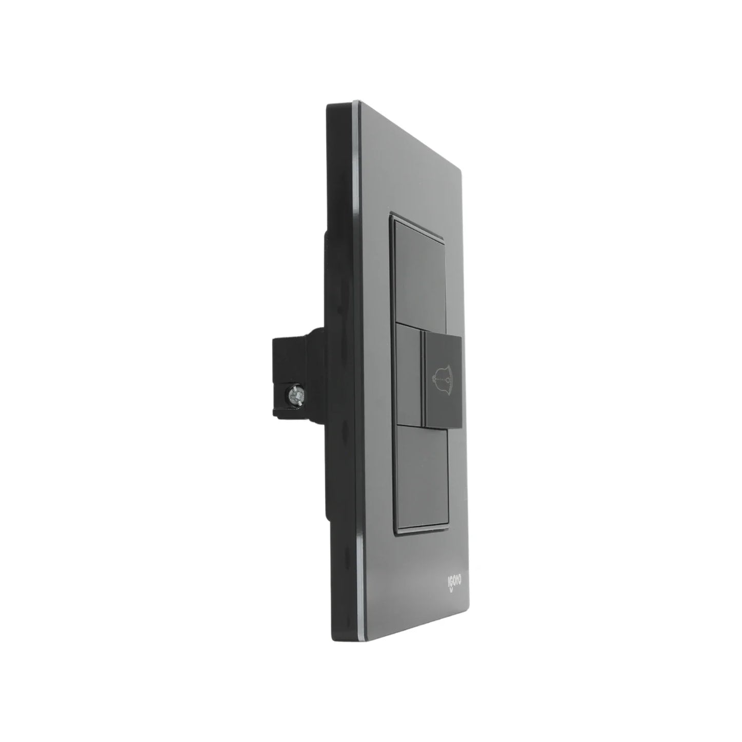 Placa botón para timbre negra crystal Igoto CRIS2018