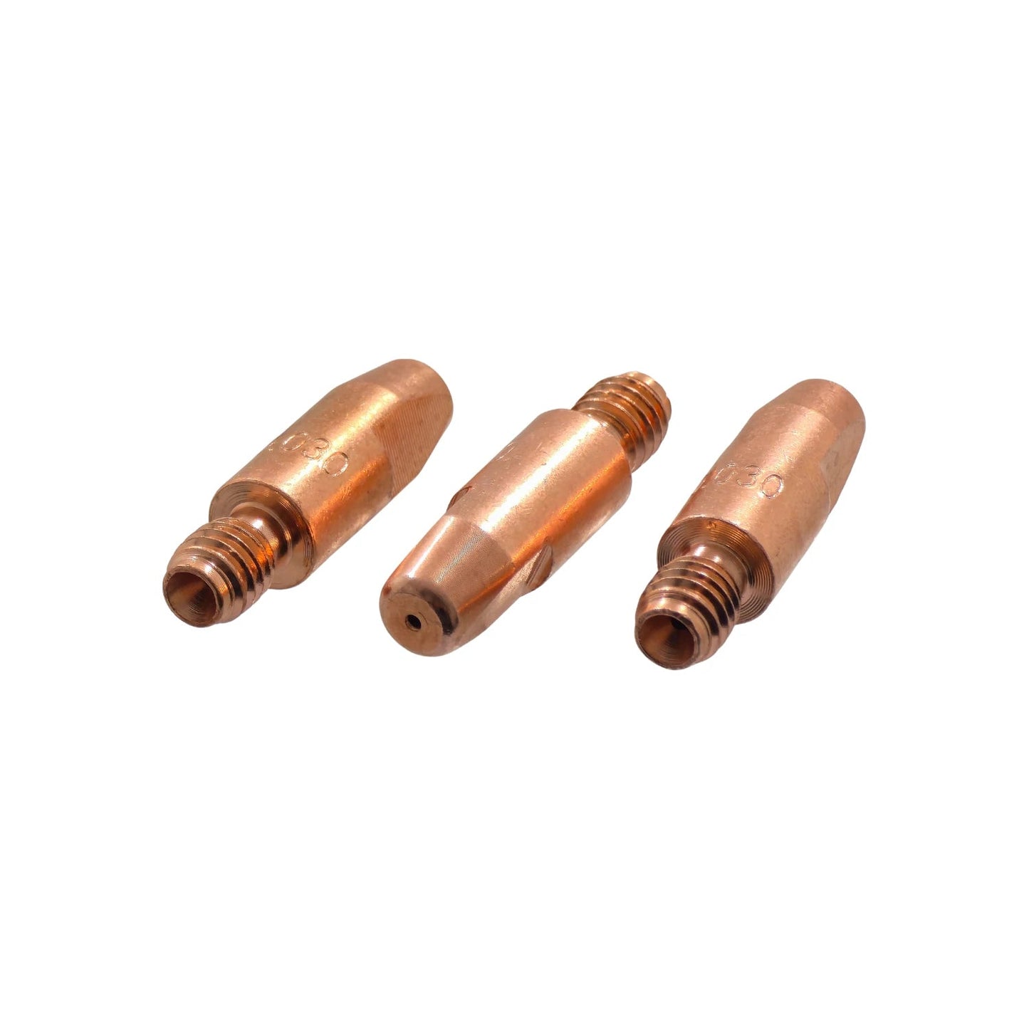 Puntas de contacto cobre .030 (0.8mm) para antorcha de soldadura, juego de 3 piezas
