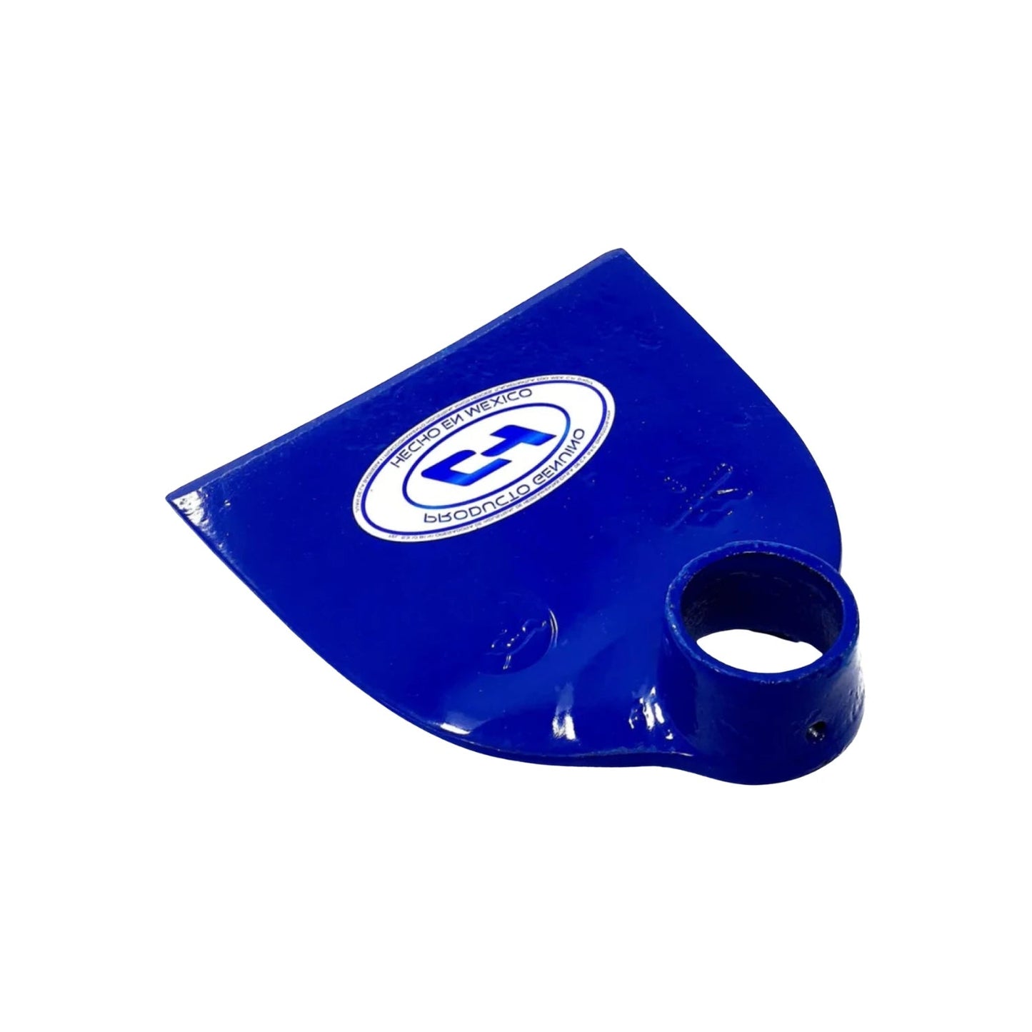 Azadón azul de acero, hoja sin mango para jardinería y labranza de tierra.