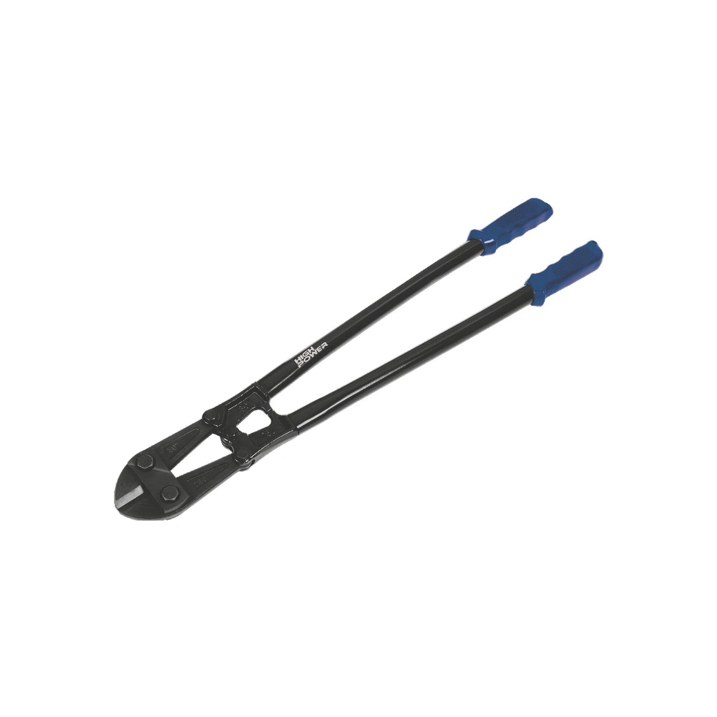 Corta perno High Power 30" (76 cm) negro con mangos azules para cortar cadenas, varillas y candados