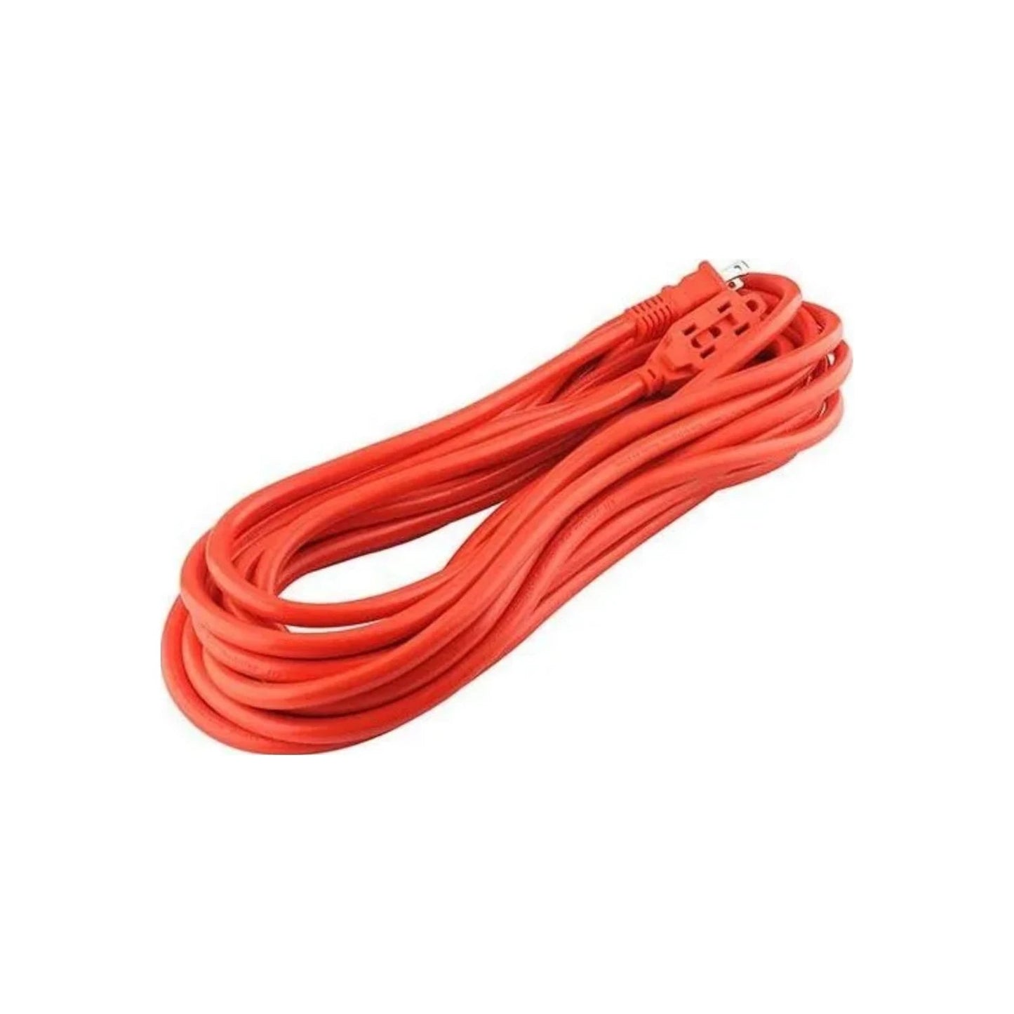 Extensión eléctrica naranja uso rudo con 3 salidas, cable reforzado para herramientas y construcción