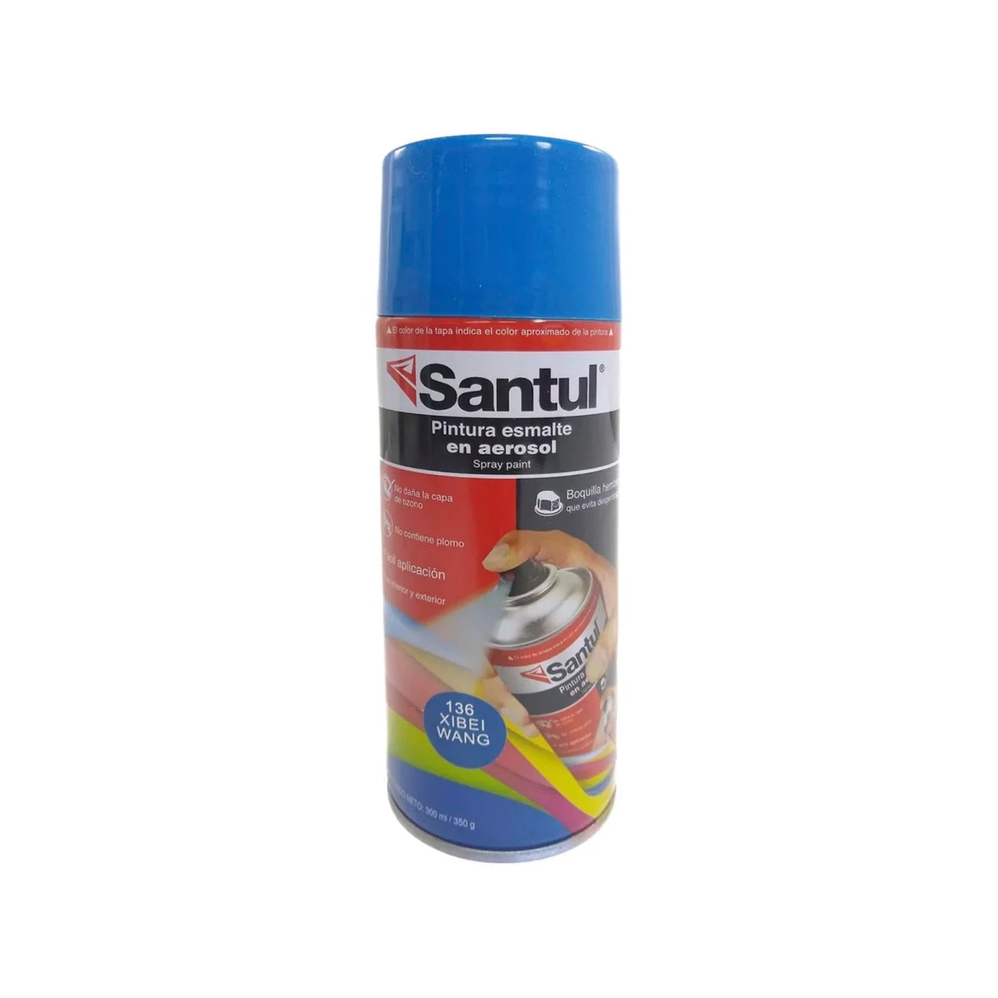 Pintura en aerosol Santul azul ultramar 300ml esmalte brillante para usos múltiples en interiores y exteriores