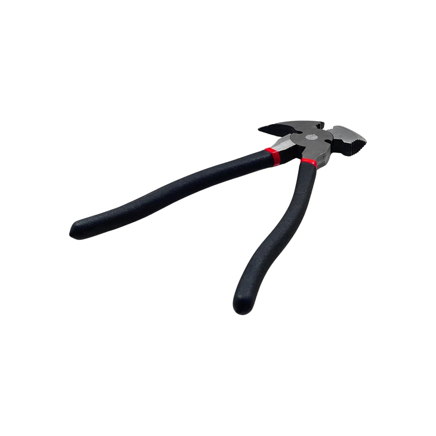 Pinza de alambrador profesional Santul 11", multiusos: cortador, extractor y martillo, mangos negros