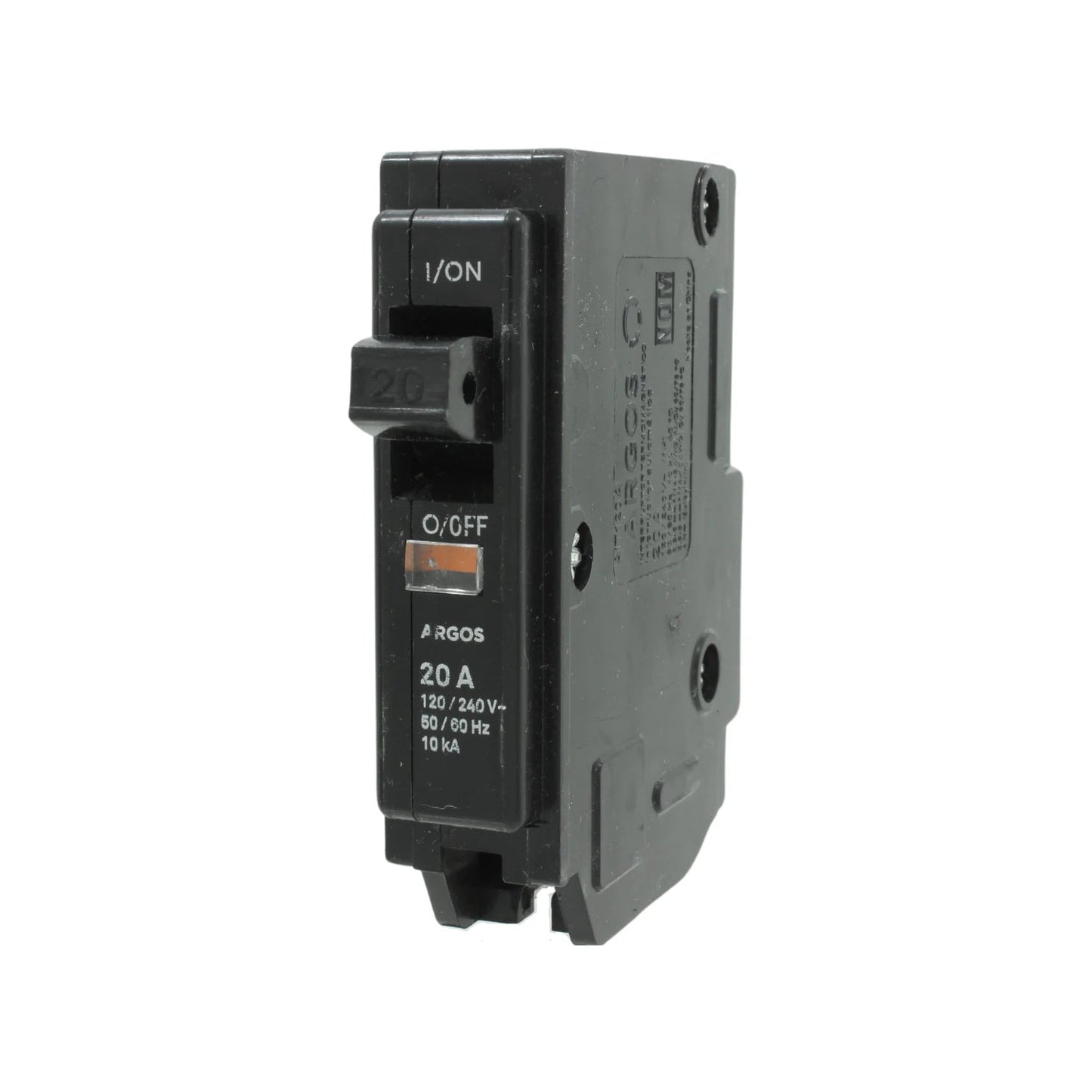 Breaker termomagnético Argos 20A 120/240V negro, 50/60Hz, 10kA para protección eléctrica