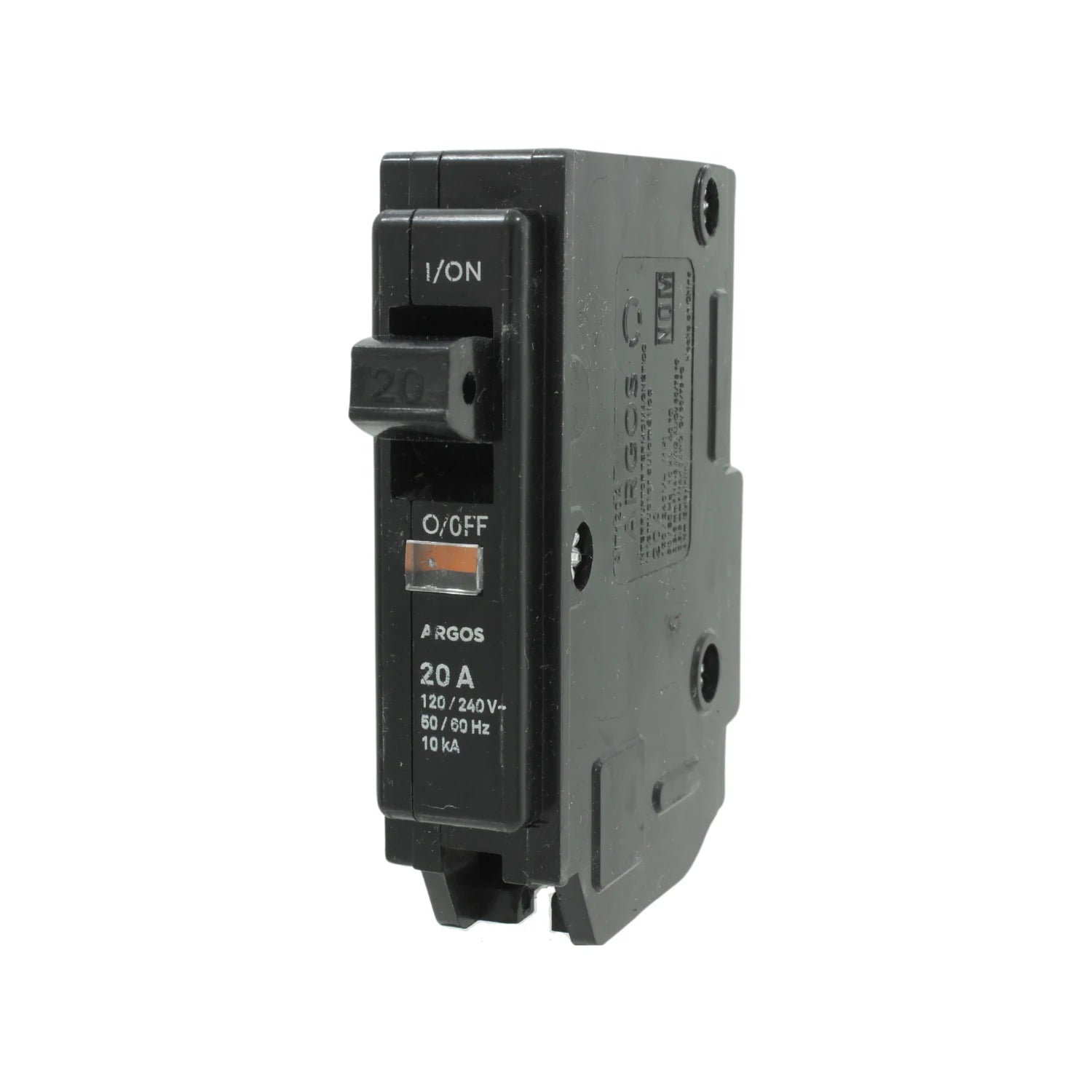 Breaker termomagnético Argos 20A 120/240V negro, 50/60Hz, 10kA para protección eléctrica