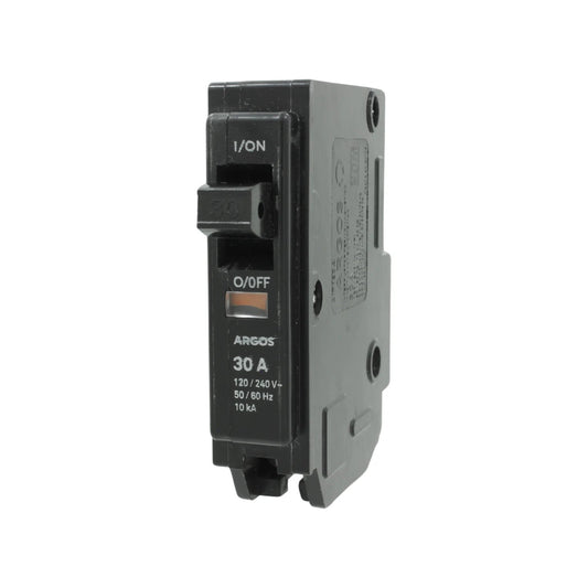 Breaker termomagnético Argos negro 30A 120/240V 10kA, protección de circuitos eléctricos