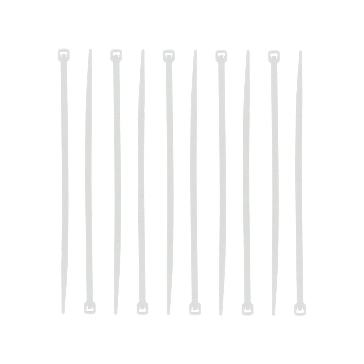 Cinchos plásticos blancos de 4 pulgadas para organizar cables y fijación en ferretería