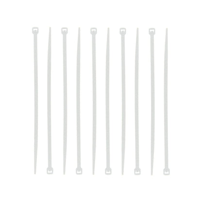 Cinchos plásticos blancos de 4 pulgadas para organizar cables y fijación en ferretería