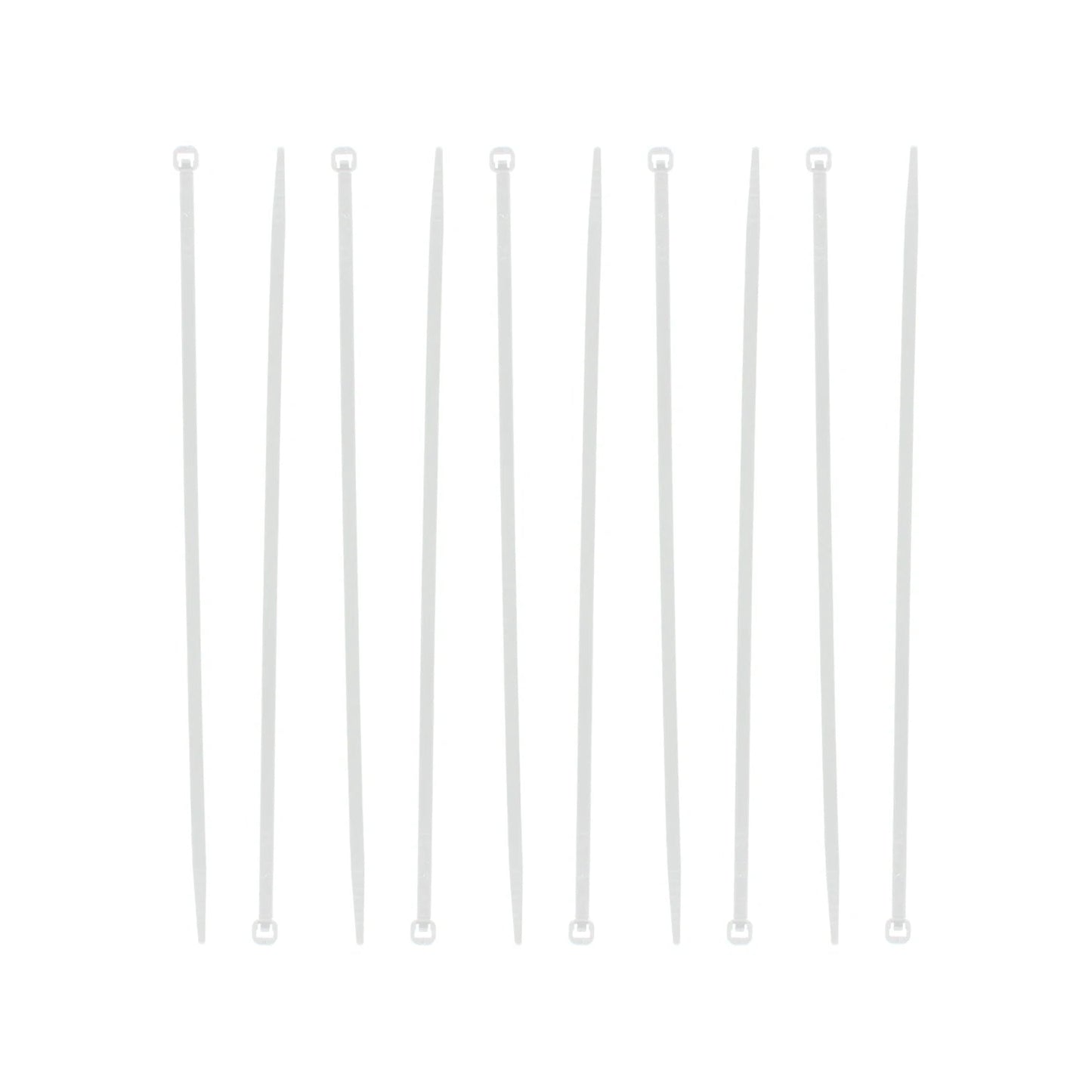 Diez cinchos de plástico blancos para organizar y sujetar cables