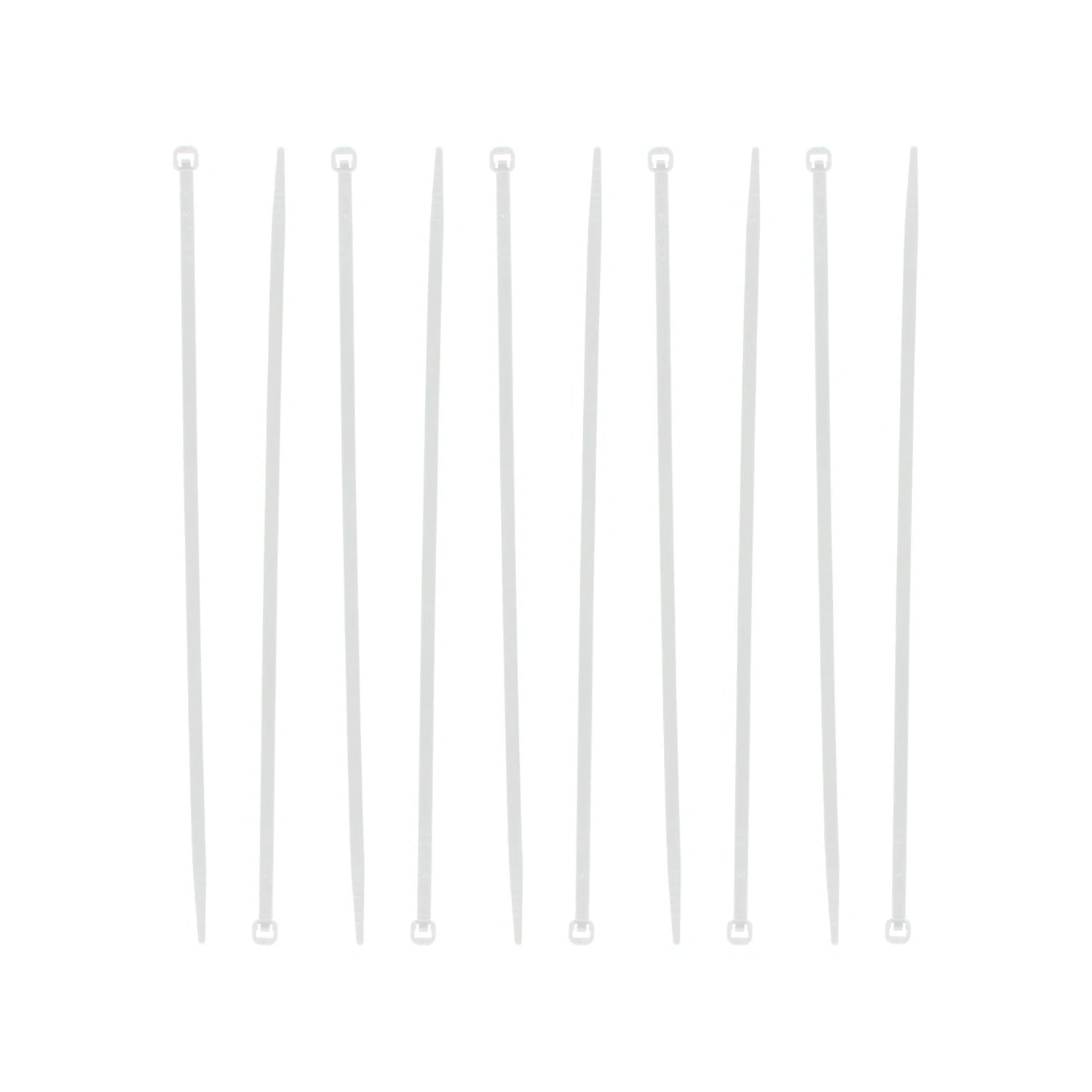 Diez cinchos de plástico blancos para organizar y sujetar cables