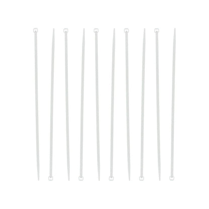 Diez cinchos de plástico blancos para organizar y sujetar cables
