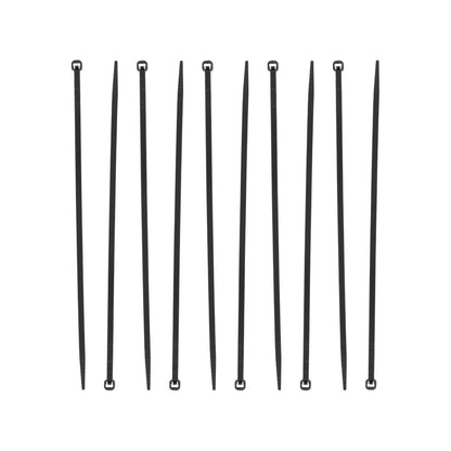 Cinchos negros de plástico para cables, bridas de sujeción y organización, fijación resistente.