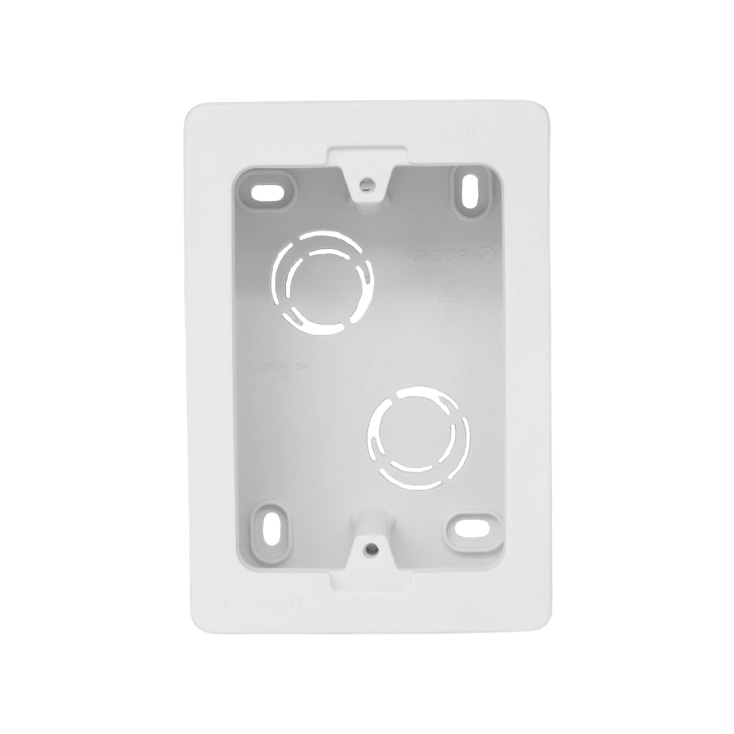 Caja universal eléctrica de plástico blanca Argos CPU013W para instalaciones de superficie