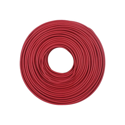 Cable eléctrico rojo calibre 14, rollo de 100m para instalaciones.