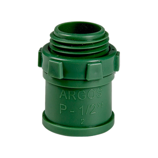 Conector conduit PVC 1/2 pulgada Argos verde para instalaciones eléctricas y unión de tuberías