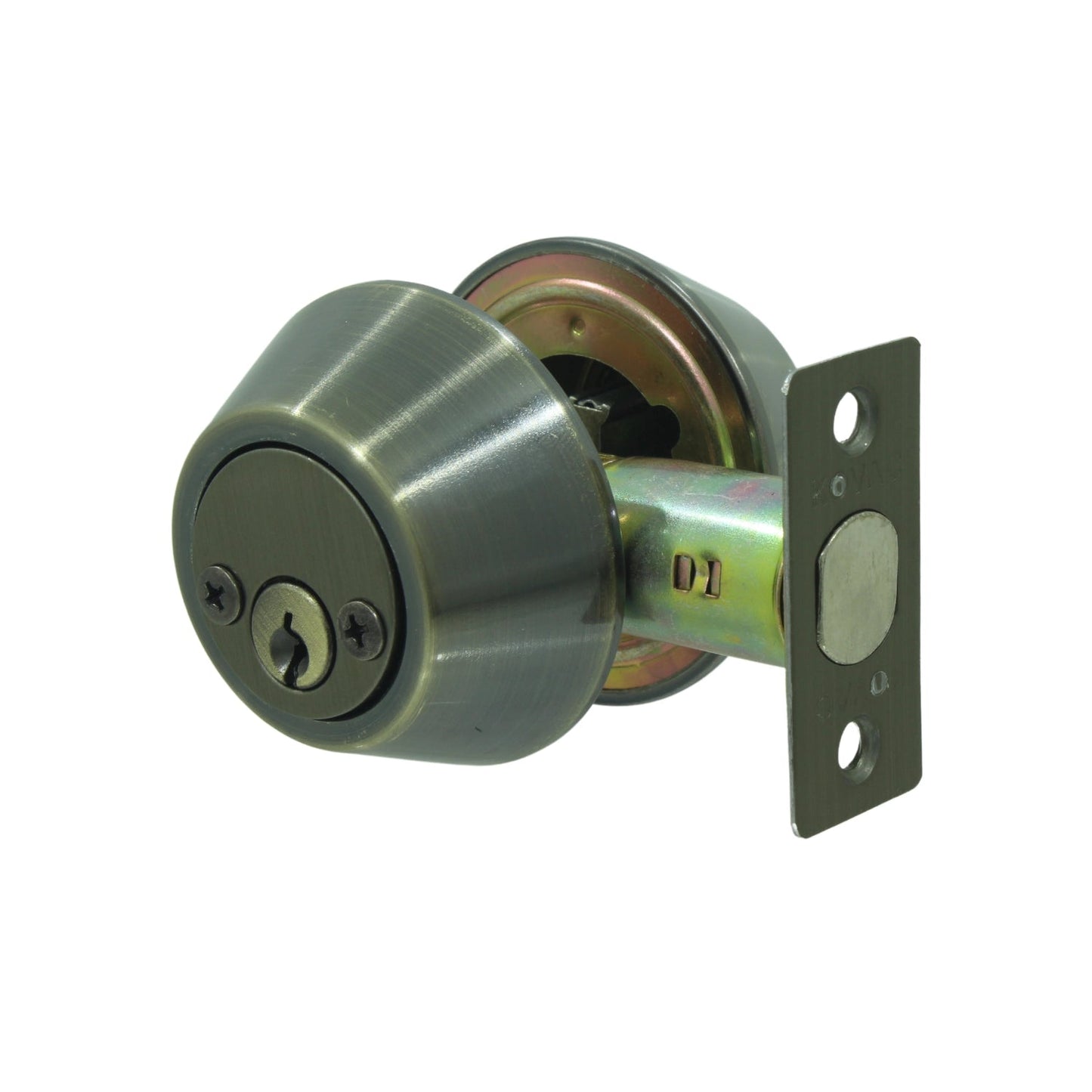 Cerrojo de seguridad doble llave Kovac, acabado cobre, para puerta de entrada principal